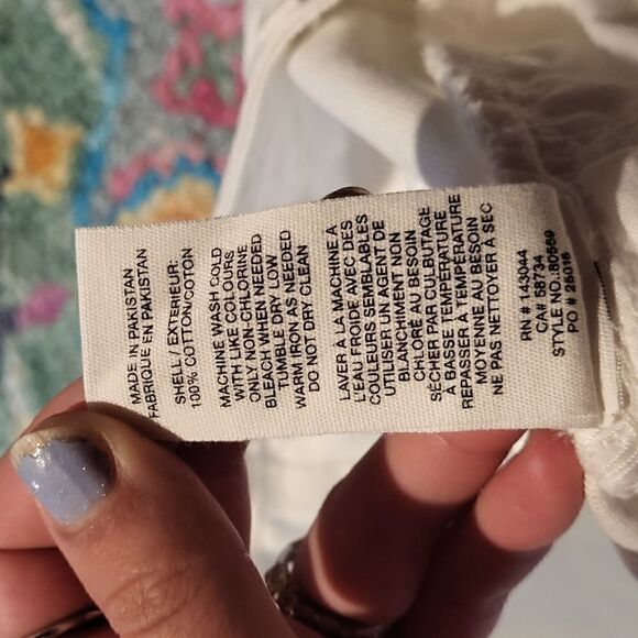 NWT Avec Les Filles High Rise Straight Leg Cropped Jeans Ecru Women's 31 - Picture 6 of 7